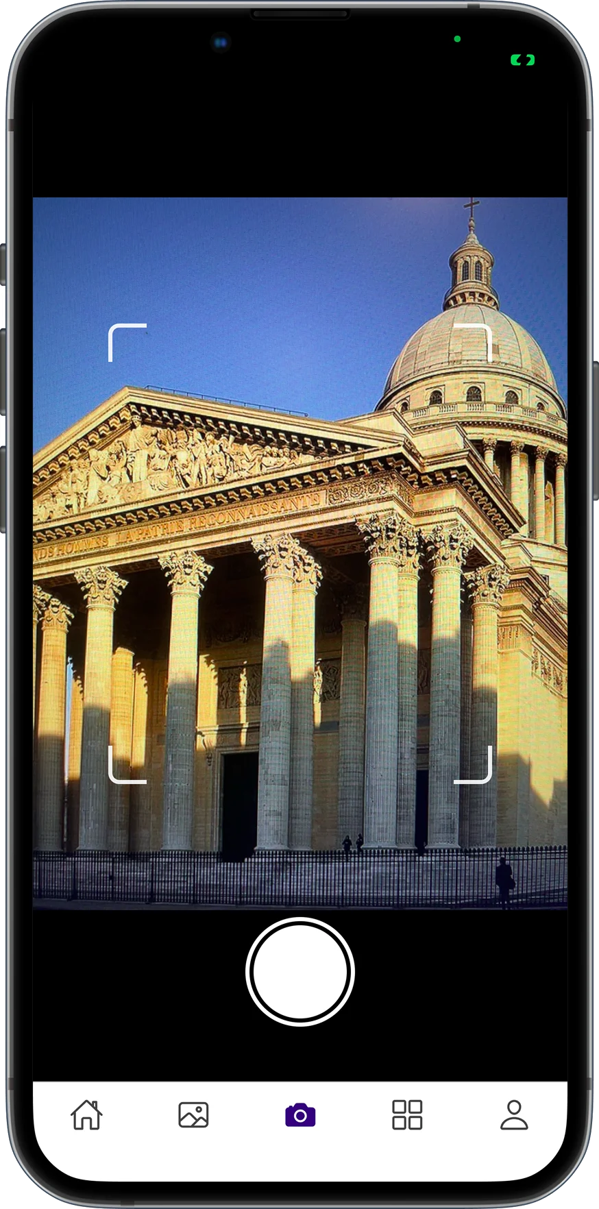 AnyArt discover screen with monuments and artworks